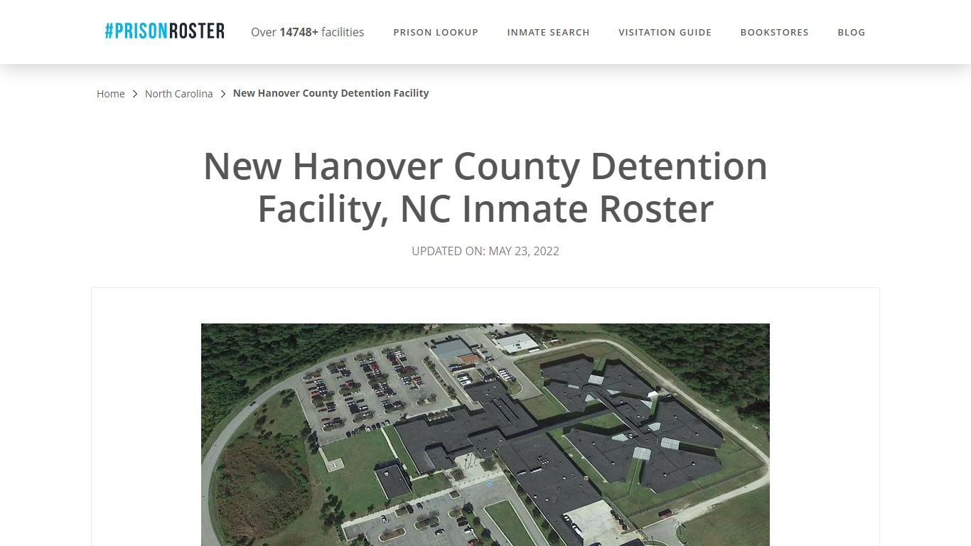 New Hanover County Detention Facility, NC Inmate Roster