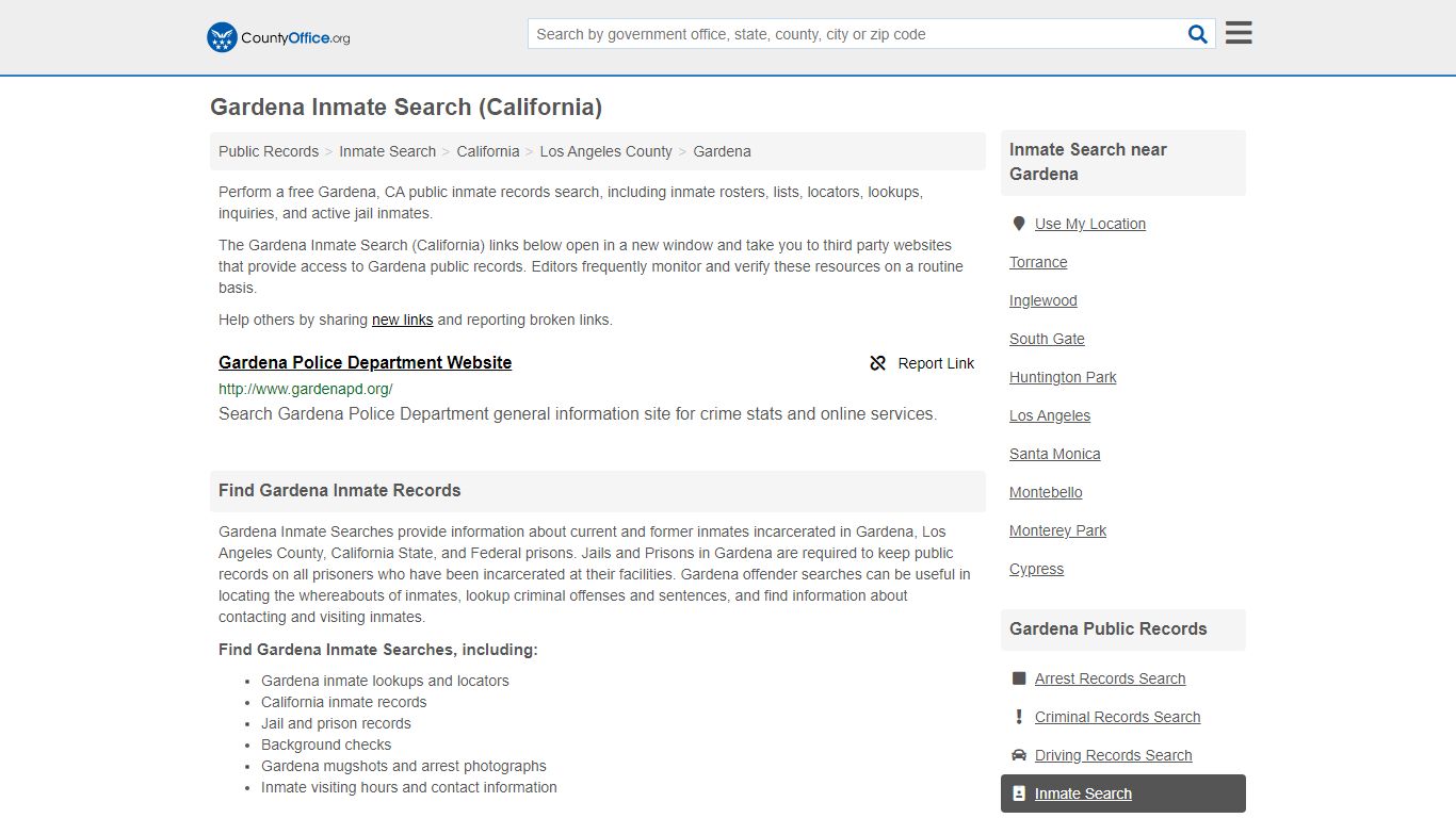 Inmate Search - Gardena, CA (Inmate Rosters & Locators)